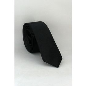 Gaffy USS-01 Siyah Ultra Slim Fit Düz Renk Saten Kravat