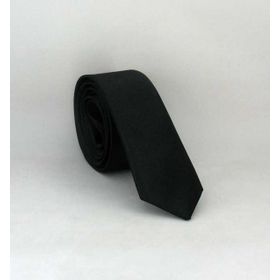Gaffy USS-01 Siyah Ultra Slim Fit Düz Renk Saten Kravat