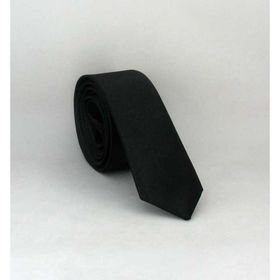 Gaffy USS-01 Siyah Ultra Slim Fit Düz Renk Saten Kravat