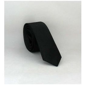 Gaffy USS-01 Siyah Ultra Slim Fit Düz Renk Saten Kravat