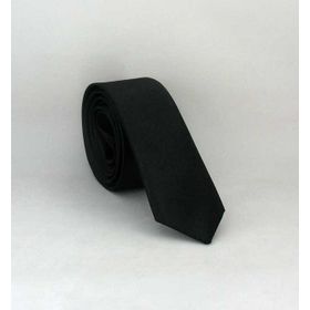 Gaffy USS-01 Siyah Ultra Slim Fit Düz Renk Saten Kravat