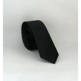 Gaffy USS-01 Siyah Ultra Slim Fit Düz Renk Saten Kravat