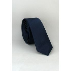 Gaffy USS-03 Lacivert Ultra Slim Fit Düz Renk Saten Kravat