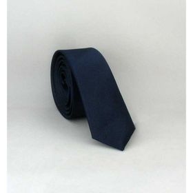 Gaffy USS-03 Lacivert Ultra Slim Fit Düz Renk Saten Kravat