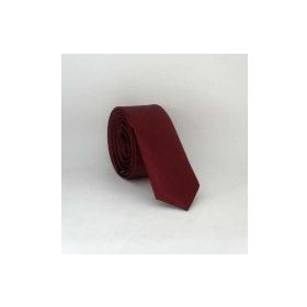 Gaffy USS-04 Bordo Ultra Slim Fit Düz Renk Saten Kravat