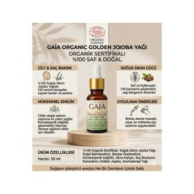 Gaia Organic Organik Golden 30 ml Jojoba Yağı