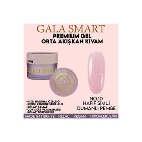 Gala Smart Premium No: 10 Hafif Simli Dumanlı Pembe Orta Akışkan Kıvam 56 gr Jel