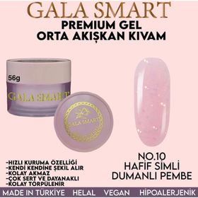 Gala Smart Premium No: 10 Hafif Simli Dumanlı Pembe Orta Akışkan Kıvam 56 gr Jel