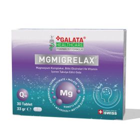Galata Healthcare Mgmigrelax Magnezyum Kompleks 30 Tablet