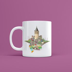 Galata Kulesi Baskılı Kupa