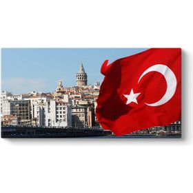 Galata Kulesi Türk Bayrağı Tablosu