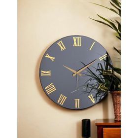 Galaxy 5000283115 Premium Serisi Aynalı 50 cm Füme Sessiz Akar Duvar Saati