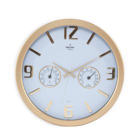 Galaxy 705-B Gold Termometreli Duvar Saati