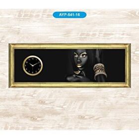 Galaxy AYP-541-16 Dekoratif Bilezikli Kadın Tablo Duvar Saati