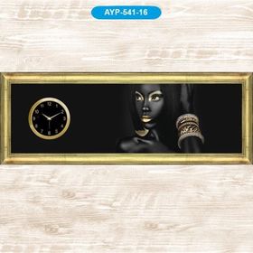 Galaxy AYP-541-16 Dekoratif Bilezikli Kadın Tablo Duvar Saati