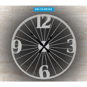 Galaxy DM-110 Metal Beyaz Duvar Saati