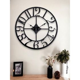 Galaxy DM40 Siyah Rakamlı Metal 40 cm Duvar Saati