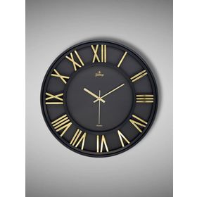 Galaxy Premium Serisi Modern Tasarımlı Roma Rakamlı 40 cm Siyah Gold Duvar Saati