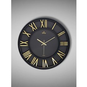 Galaxy Premium Serisi Modern Tasarımlı Roma Rakamlı 40 cm Siyah Gold Duvar Saati