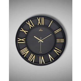 Galaxy Premium Serisi Modern Tasarımlı Roma Rakamlı 40 cm Siyah Gold Duvar Saati