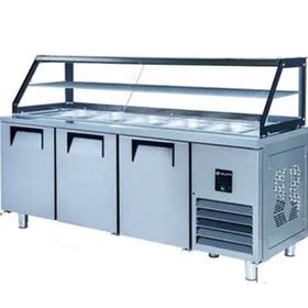 Galleyz 3 Kapılı Camlı 200x70x85 cm Servis Buzdolabı