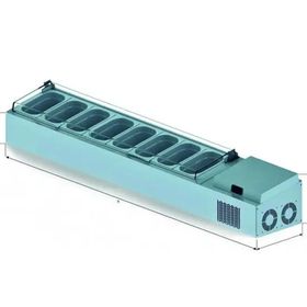 Galleyz GN 1/4-150 Set Üstü Saladbar Pleksi Kapak 178x34x45 cm Küvet