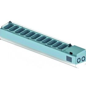 Galleyz GN 1/4-150 Set Üstü Saladbar Pleksi Kapak 225x34x45 cm Küvet