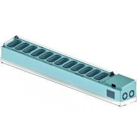 Galleyz GN 1/4-150 Set Üstü Saladbar Pleksi Kapak 250x34x45 cm Küvet