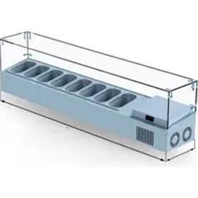 Galleyz GN 1/4-150GN 1/4-150 Set Üstü Saladbar Cam Kapak 250x34x30 cm Küvet