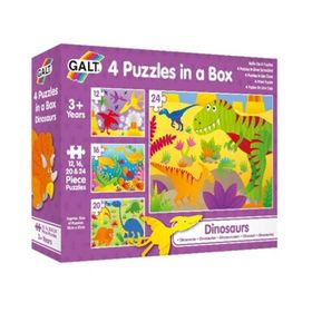 Galt 4 Puzzles in a Box Dinosaurs 3 Yaş+ Puzzle
