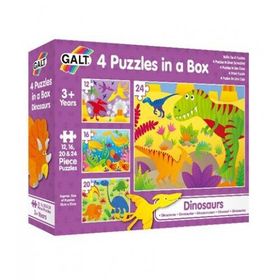 Galt 4 Puzzles in a Box Dinosaurs 3 Yaş+ Puzzle