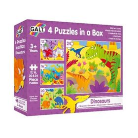 Galt 4 Puzzles in a Box Dinosaurs 3 Yaş+ Puzzle