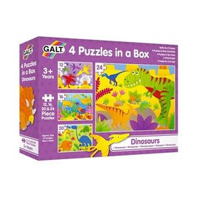 Galt 4 Puzzles in a Box Dinosaurs 3 Yaş+ Puzzle