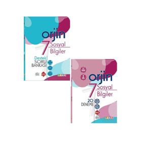 Gama Orjin 7. Sınıf Sosyal Destek Soru Bankası + 20 Deneme 2 Kitap 2023