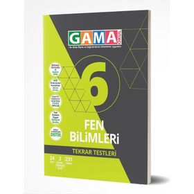 Gama Yayınları 6. Sınıf Fen Bilimleri Tekrar Testleri