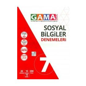 Gama Yayınları 7. Sınıf Sosyal Bilgiler Denemeleri