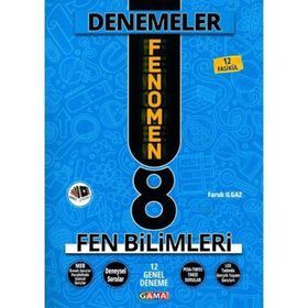 Gama Yayınları 8. Sınıf Fen Bilimleri Fenomen 12 Genel Deneme