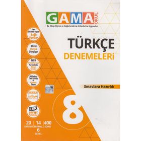 Gama Yayınları 8. Sınıf Türkçe Denemeleri