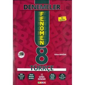 Gama Yayınları 8. Sınıf Türkçe Fenomen 12 Genel Deneme