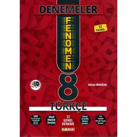 Gama Yayınları 8. Sınıf Türkçe Fenomen 12 Genel Deneme