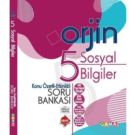 Gama Yayınları Orjin 5.Sınıf Sosyal Bilgiler Etkinlikli Konu Özetli Soru Bankası