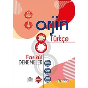 Gama Yayınları Orjin 8 Türkçe Fasikül Denemeler