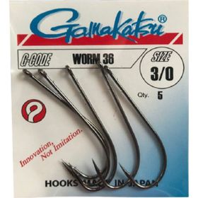 Gamakatsu Worm 36 6'lı 3-0 Olta İğnesi