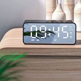 Gaman K-11-12 Alarmlı Termometreli Akıllı Dijital Masa Saati FM Radyo Bluetooth Hoparlör