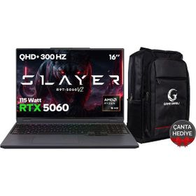 Game Garaj Slayer R9T-5060 V2 C1 Ryzen 9 8945HX 32GB RAM 1TB SSD RTX 5060 FreeDOS 16 inç Oyun Bilgisayarı