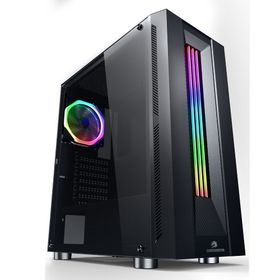 GameBooster GB-G3601B USB3.0 Siyah Rainbow RGB Fan Strip Kasa