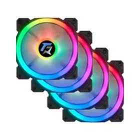Gameforce 7R Pro Seri 4'lü Set Rainbow Ledli Sessiz 120 mm 12 cm Kasa Fanı