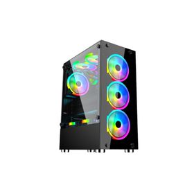 Gameforce GF-8307 Glass 4x120 mm Rainbow Fanlı Oyuncu Kasası