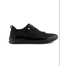 Gamelu Punch Siyah Lastik Bağ Keten Memory Foam Sneaker Erkek Spor Ayakkabı