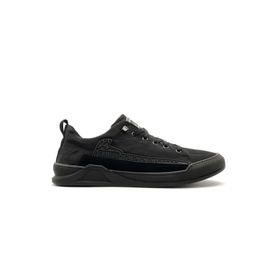 Gamelu Punch Siyah Lastik Bağ Keten Memory Foam Sneaker Erkek Spor Ayakkabı